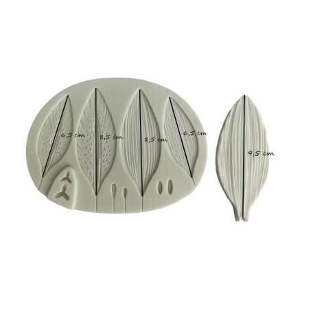 Szilikon formázó - Levelek 2. - 14×10,5 cm