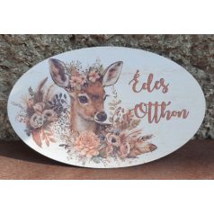 Édes Otthon fatábla - Őzike - 15x9 cm 