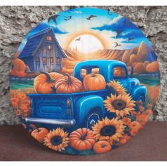 Nyomtatott fa tábla - Helló Ősz - 15x9 cm