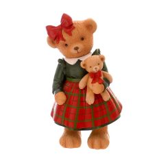 Karácsonyi maci figura - 16 cm