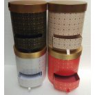 Papirdoboz hálómintás - Fekete - 17x20 cm