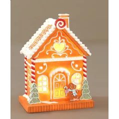   Karácsonyi mézeskalács házikó LED-es - 21,50 cm - Raktáron