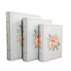   Könyv alakú díszdoboz szett - Zöld -17 cm, 21 cm, 25 cm, 29 cm