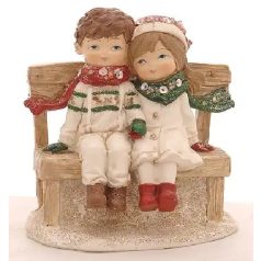 Karácsonyi gyermekek padon - 13 cm - Raktáron