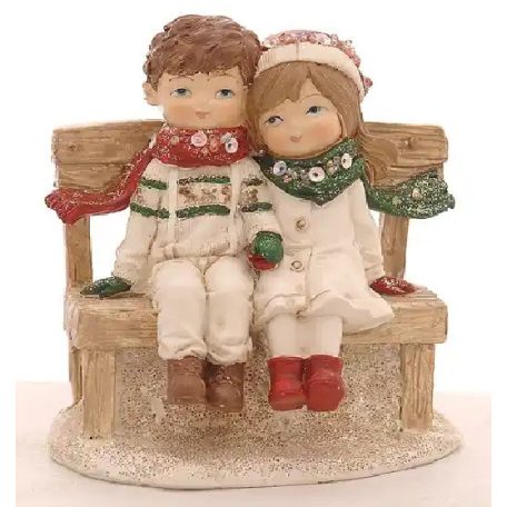 Karácsonyi gyermekek padon - 13 cm - Raktáron