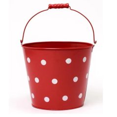 Vödör füllel pöttyös - 30x22x18 cm