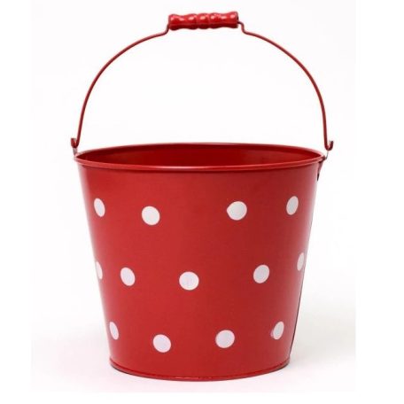 Vödör füllel pöttyös - 30x22x18 cm