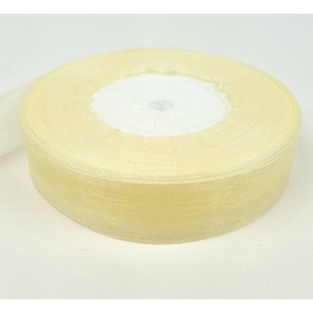 20 mm-es organza szalag - Ekrü