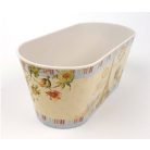 Mintás műanyag ovál láda E - 23x12x10,5 cm 