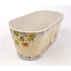 Mintás műanyag ovál láda E - 23x12x10,5 cm 