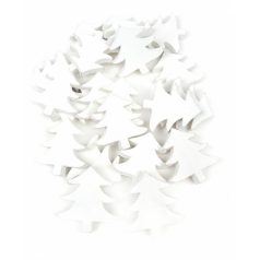  Fa dekor fenyőfa - fehér 20 db/csomag, X5 cm fenyők 