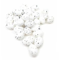 Színes hungarocell tojás - 4 cm - Fehér - 40 db/csomag