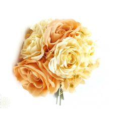 Antik színű dekor rózsa csokor - Barack