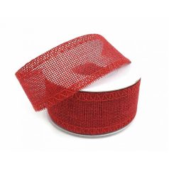 Színes zsák szalag - Bordó - 3,6 cm széles - 9 méter