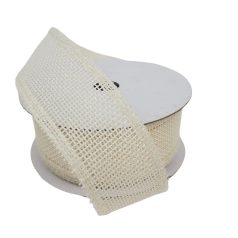 Színes zsák szalag - Tört fehér - 3,6 cm - 9 méter 