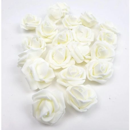 Polyfoam fejvirág 5 - Tört Fehér - 4 cm - 20 db/csomag