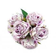  Nagyfejű dekor rózsa köteg - Világos Lila