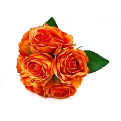 Nagyfejű dekor rózsa köteg - Narancs