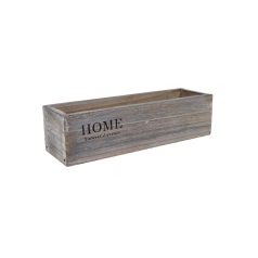 Home feliratos tégla fakaspó - Hamvas - 29x9x9 cm 