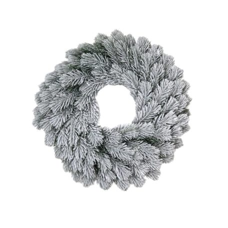 Műfenyő koszorú alap - Havas - 32 cm