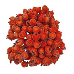   Csillámos drótos bogyó - Sötét narancs - 1 cm - 200 db/csomag