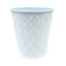 Színes rombusz mintás bádog kaspó - Kék - 9x9x10,5 cm