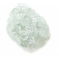  Dekor üveg kavics - Színtelen-matt - 2 cm - 250g/csomag