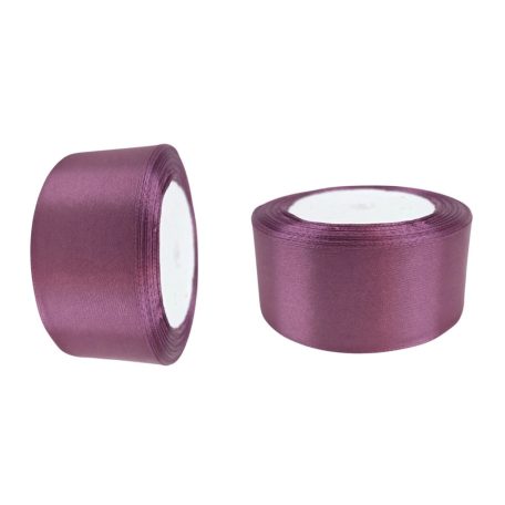 Szatén szalag - Mályva - 4 cm - 22,8 méter
