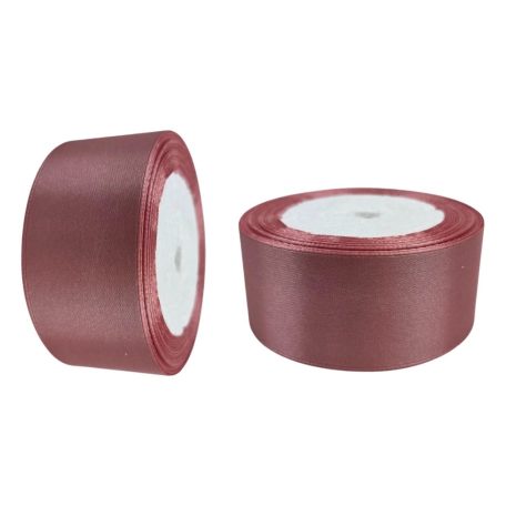 Szatén szalag - Fáradt rózsaszín - 4 cm - 22,8 méter