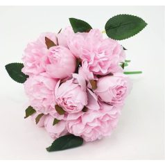 Dekor peonia csokor - rózsaszín - 24 cm 