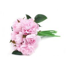 Dekor peonia csokor - rózsaszín - 24 cm 