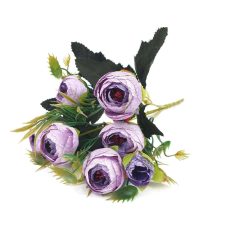 Vegyes színű kicsi csokor 35 - Lila - 29 cm 