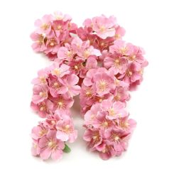Dekor fejvirág 8 - Rózsaszín  - 7 cm - 8 db/csomag 
