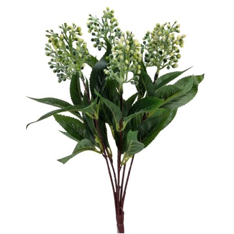 Műzöld 469 - Fehér bogyós - 40 cm