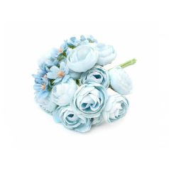 Kicsi boglárka köteg apró virággal - Kék - 29 cm