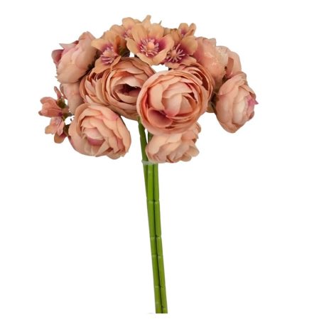  Kicsi boglárka köteg apró virággal - Antik barack - 29 cm