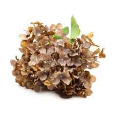 5 fejes hortenzia csokor - Barna - 43 cm 