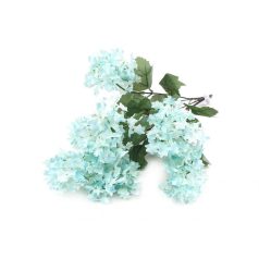  Gömb virágú hamvas leveles csokor - Aqua - 49 cm