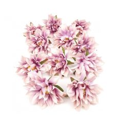  Dekor fejvirág 15 - Cirmos lila - 8 cm - 10 db/csomag 