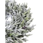 Havas apró levelű műfenyő koszorú bogyós - 35 cm 