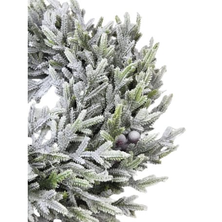 Havas apró levelű műfenyő koszorú bogyós - 35 cm 