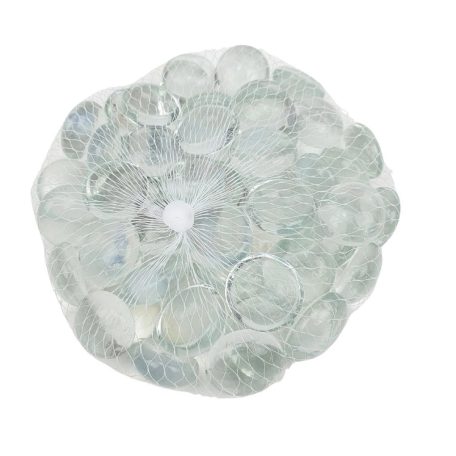 Dekor üveg kavics - Színátmenetes fehér - 2 cm - 250g/csomag