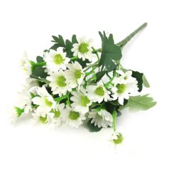 Kicsi virágú margaréta csokor - Fehér - 32 cm 