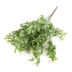 Nagy fürtbogyós műzöld csokor - Hamvas - 60 cm 
