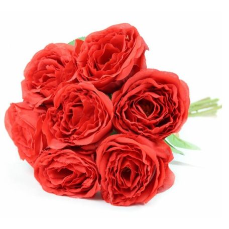 7 szálas rózsa csokor - Piros - 30 cm