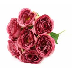  7 szálas rózsa csokor - Antik mályva - 30 cm