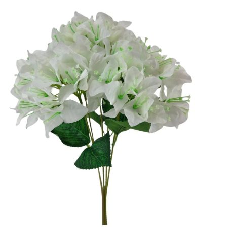 5 ágas bougainvillea csokor - Fehér - 45 cm