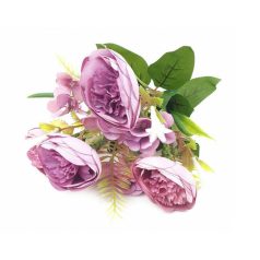  Bambusz rügyes paeonia csokor - lila - 35 cm 