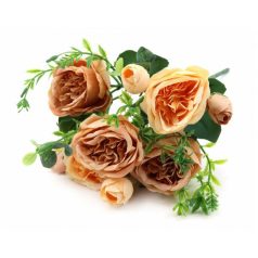  5 + 4 fejes rózsa csokor - Barack - 30 cm 