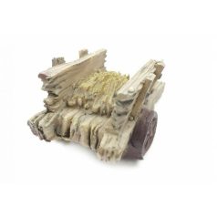  Szénás fa talicska - 4,5x3x2,5 cm 